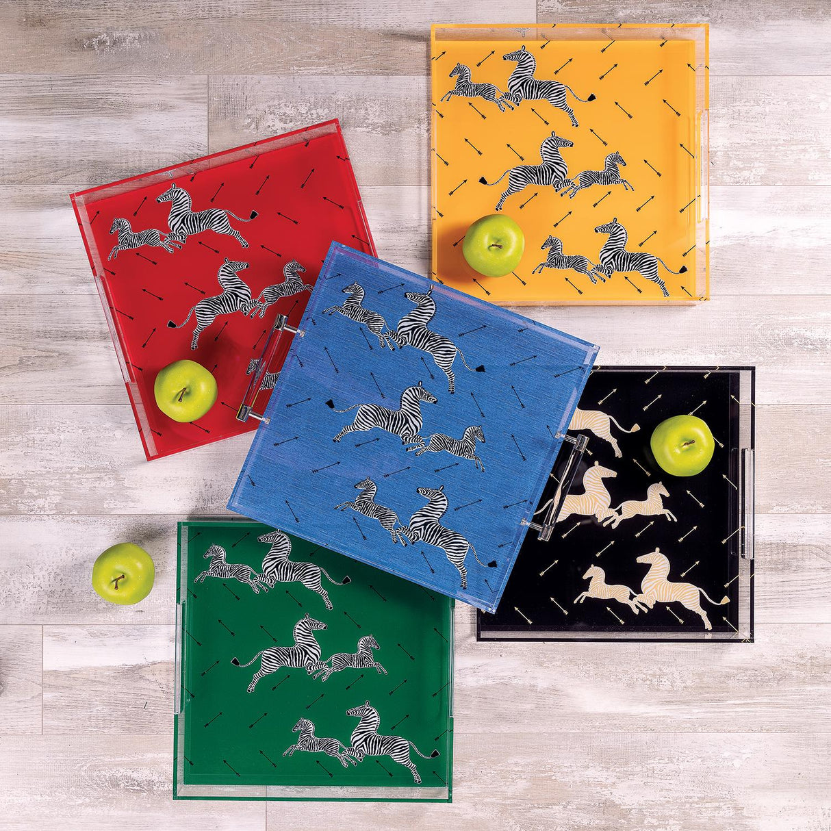 Scalamandre Maison Le Zebre Yellow Tray