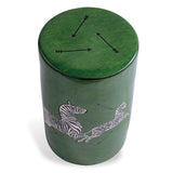 Scalamandre Maison Zebra Green Stool