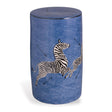 Scalamandre Maison Zebra Blue Stool