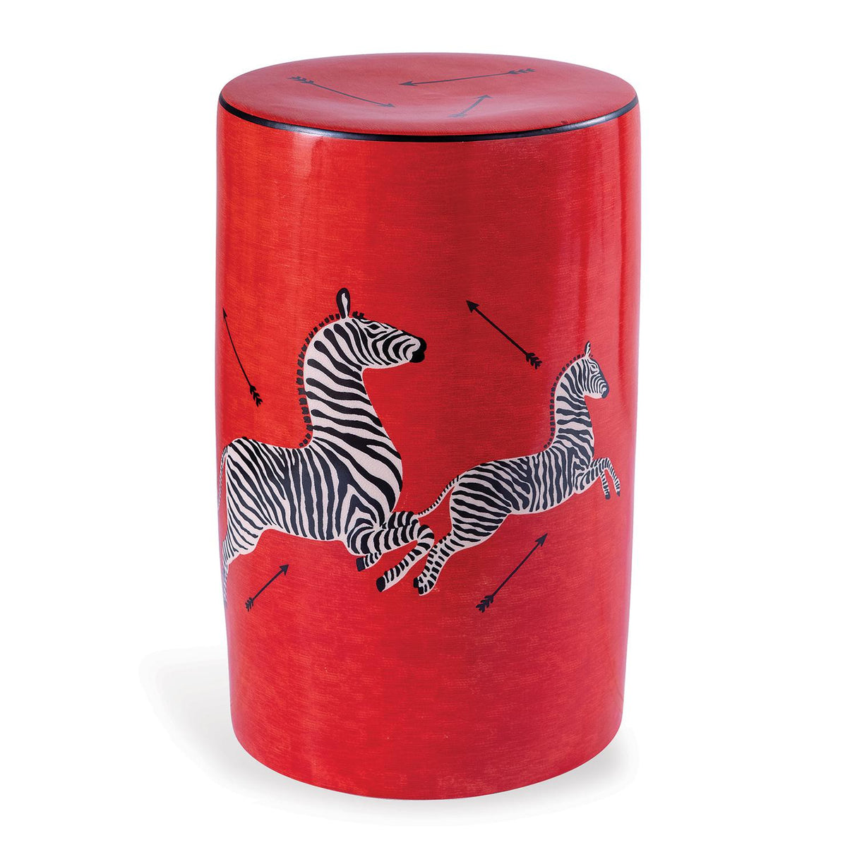 Scalamandre Maison Zebra Red Stool