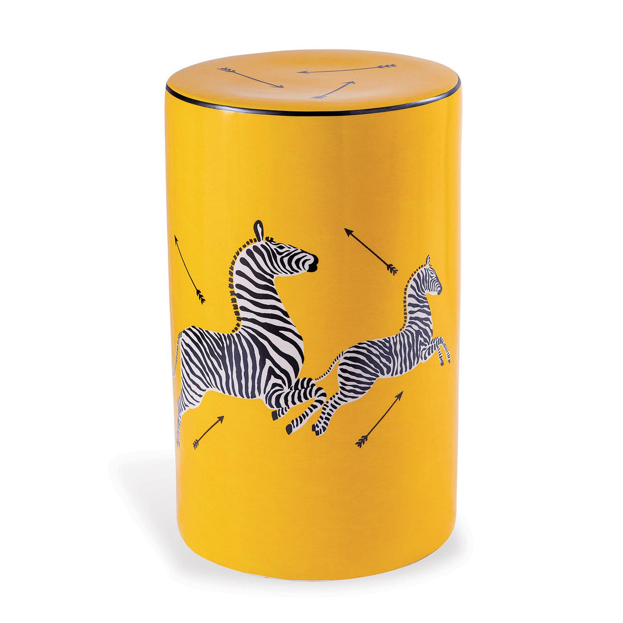 Scalamandre Maison Zebra Yellow Stool