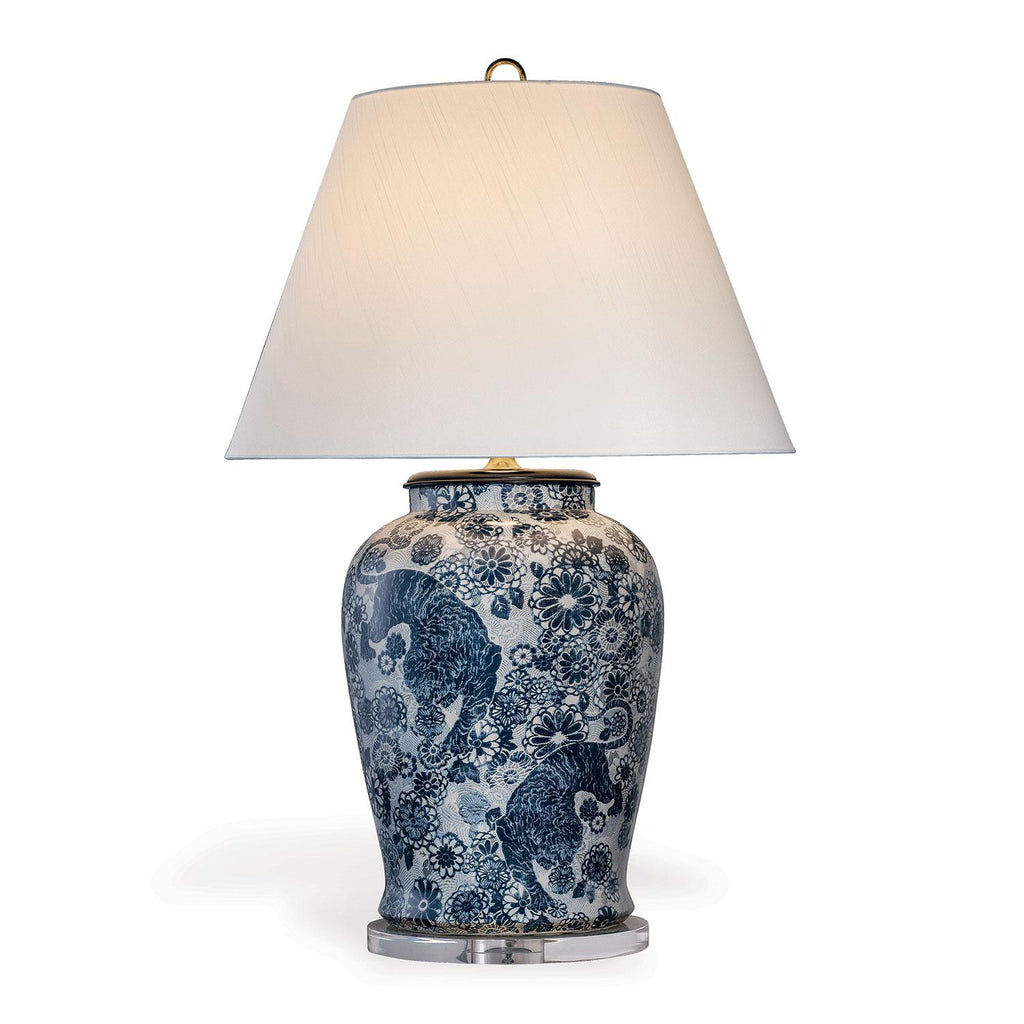 Scalamandre Maison Siberian Tiger Blue Table Lamp