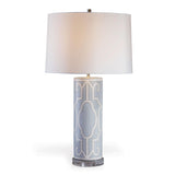 Scalamandre Maison Fretwork Blue Table Lamp