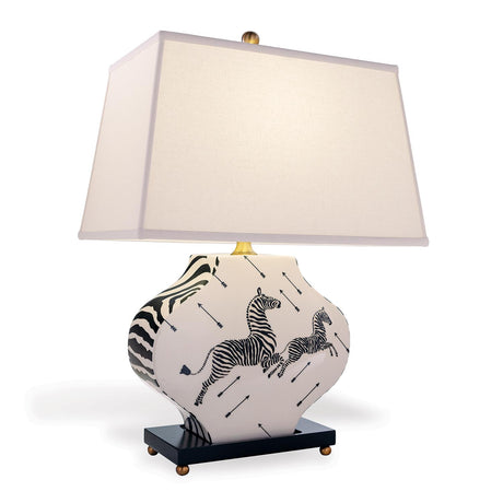 Scalamandre Maison Le Zebre Black Table Lamp