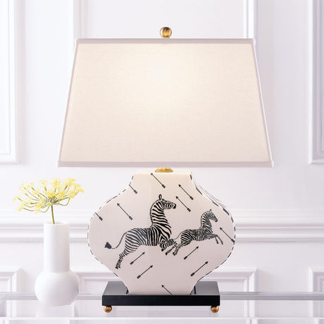 Scalamandre Maison Le Zebre Black Table Lamp