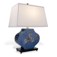 Scalamandre Maison Le Zebre Blue Table Lamp