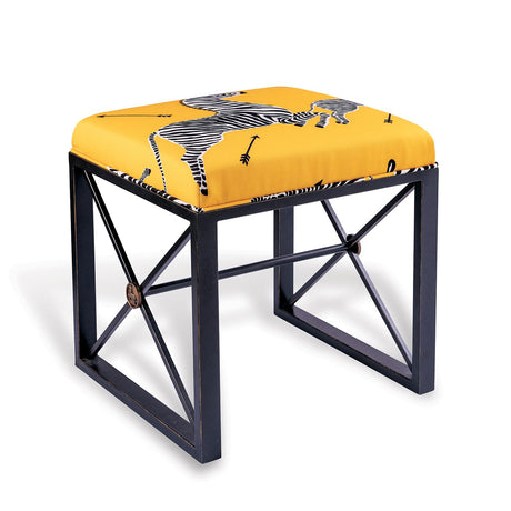 Scalamandre Maison Le Zebre Yellow Bench