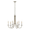 Hubbardton Forge Soft Gold Simple Sweep 6 Arm Chandelier