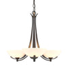 Hubbardton Forge Oil Rubbed Bronze Opal Glass (Gg) Aegis 3 Arm Chandelier
