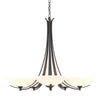 Hubbardton Forge Oil Rubbed Bronze Opal Glass (Gg) Aegis 5 Arm Chandelier