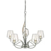 Hubbardton Forge Sterling Clear Glass (Zm) Flora 5 Arm Chandelier