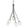 Hubbardton Forge Natural Iron Seeded Glass With Opal Diffuser (Zs) Flora 6 Arm Chandelier