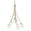 Hubbardton Forge Soft Gold Seeded Glass With Opal Diffuser (Zs) Flora 6 Arm Chandelier