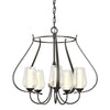 Hubbardton Forge Oil Rubbed Bronze Seeded Glass With Opal Diffuser (Zs) Flora 5 Arm Chandelier