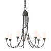 Hubbardton Forge Natural Iron Opal Glass (Gg) Flora 7 Arm Chandelier