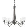 Hubbardton Forge Natural Iron Water Glass (Ll) Trellis 5 Arm Chandelier