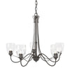 Hubbardton Forge Oil Rubbed Bronze Water Glass (Ll) Trellis 5 Arm Chandelier