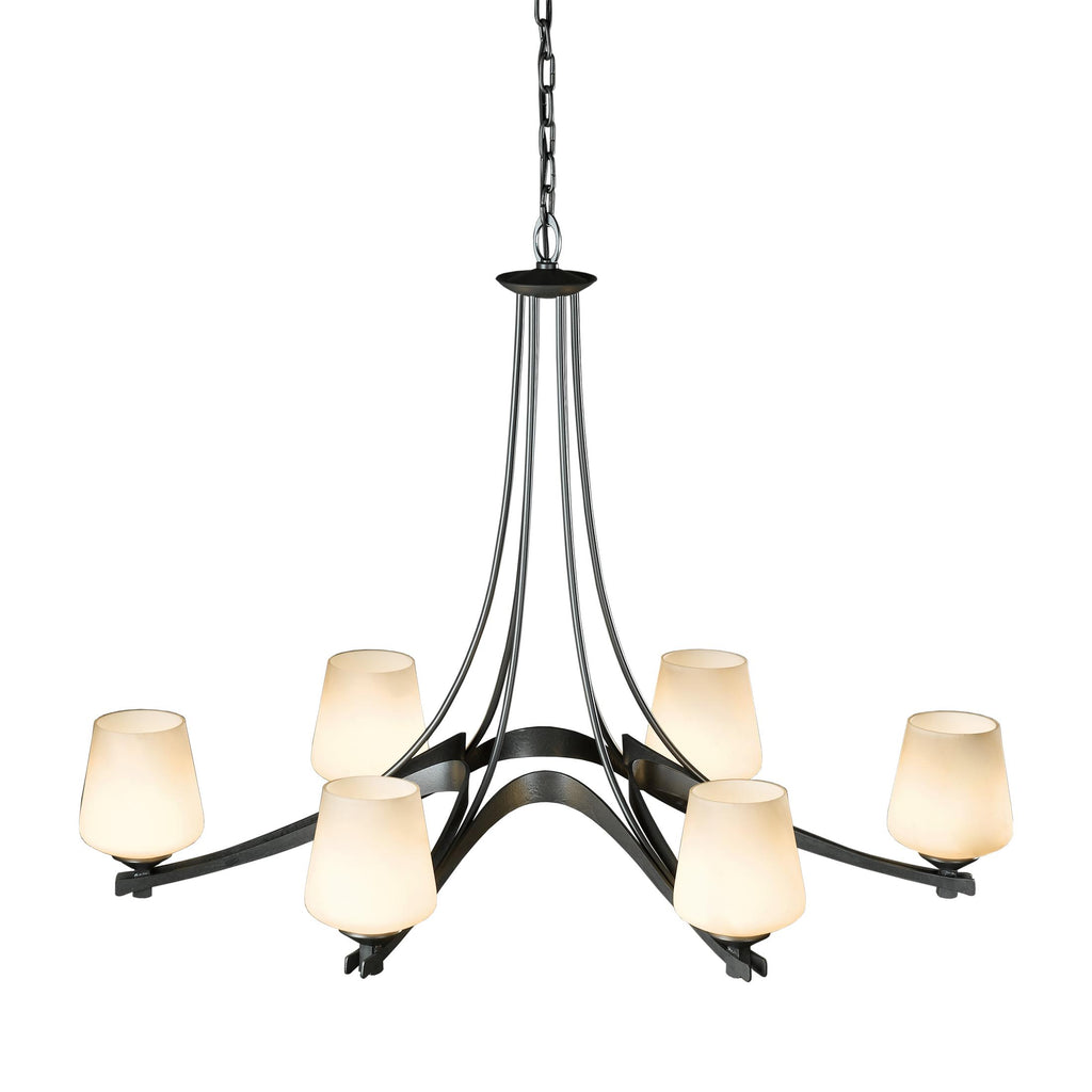 Hubbardton Forge Oval Ribbon 6 Arm Chandelier
