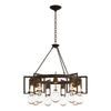 Hubbardton Forge Bronze Clear Glass (Zm) Apothecary Circular Chandelier