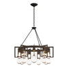 Hubbardton Forge Natural Iron Clear Glass (Zm) Apothecary Circular Chandelier