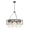 Hubbardton Forge Vintage Platinum Clear Glass (Zm) Apothecary Circular Chandelier