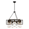 Hubbardton Forge Oil Rubbed Bronze Clear Glass (Zm) Apothecary Circular Chandelier