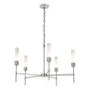 Hubbardton Forge Sterling Frosted Glass (Fd) Vela 5 Arm Chandelier