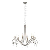 Hubbardton Forge Natural Iron Crystal Stella 6 Arm Chandelier