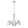 Hubbardton Forge Oil Rubbed Bronze Crystal Stella 6 Arm Chandelier