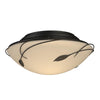 Hubbardton Forge Black Opal Glass (Gg) Forged Leaves Flush Mount