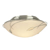 Hubbardton Forge Sterling Opal Glass (Gg) Forged Leaves Flush Mount