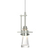 Hubbardton Forge Sterling Clear Glass (Zm) Erlenmeyer Low Voltage Mini Pendant