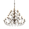 Hubbardton Forge Oil Rubbed Bronze Ball Basket 36 Arm Chandelier