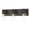 Hubbardton Forge Oil Rubbed Bronze Clear Glass (Zm) Eos 3-Light Bath Sconce
