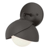 Hubbardton Forge Oil Rubbed Bronze Oil Rubbed Bronze Opal Glass (Gg) Brooklyn 1-Light Double Shade Bath Sconce