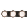 Hubbardton Forge Oil Rubbed Bronze Oil Rubbed Bronze Opal Glass (Gg) Brooklyn 3-Light Straight Double Shade Bath Sconce