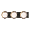 Hubbardton Forge Oil Rubbed Bronze Soft Gold Opal Glass (Gg) Brooklyn 3-Light Straight Double Shade Bath Sconce