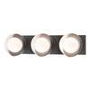 Hubbardton Forge Oil Rubbed Bronze White Opal Glass (Gg) Brooklyn 3-Light Straight Double Shade Bath Sconce