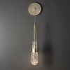 Hubbardton Forge Modern Brass Clear Glass With White Threading (Yj) Link Blown Glass Low Voltage Sconce