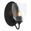 Hubbardton Forge Black Water Glass (Ll) Simple Lines Sconce