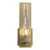 Hubbardton Forge Modern Brass Seeded Clear Glass (Ii) New Town Sconce