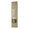 Hubbardton Forge Soft Gold Seeded Clear Glass (Ii) Pillar 1 Light Sconce