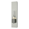 Hubbardton Forge Sterling Seeded Clear Glass (Ii) Pillar 1 Light Sconce