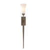 Hubbardton Forge Bronze Opal Glass (Gg) Sweeping Taper Sconce