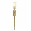 Hubbardton Forge Modern Brass Opal Glass (Gg) Sweeping Taper Sconce