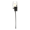 Hubbardton Forge Black Clear Glass With Opal Diffuser (Zu) Antasia Double Glass 1 Light Sconce