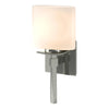 Hubbardton Forge Sterling Opal Glass (Gg) Beacon Hall Ellipse Glass Sconce