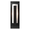 Hubbardton Forge Black Opal Glass (Gg) Forged Vertical Bar Sconce - Steel Backplate