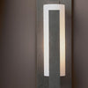 Hubbardton Forge Natural Iron Opal Glass (Gg) Forged Vertical Bar Sconce - Steel Backplate