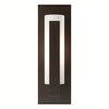 Hubbardton Forge Oil Rubbed Bronze Opal Glass (Gg) Forged Vertical Bar Sconce - Steel Backplate